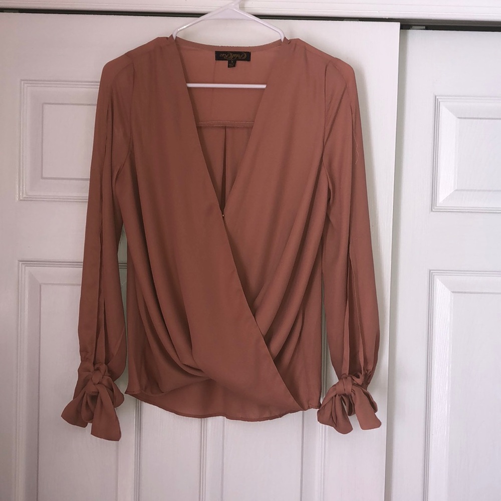 NWOT!!! Tan Long Sleeve Blouse